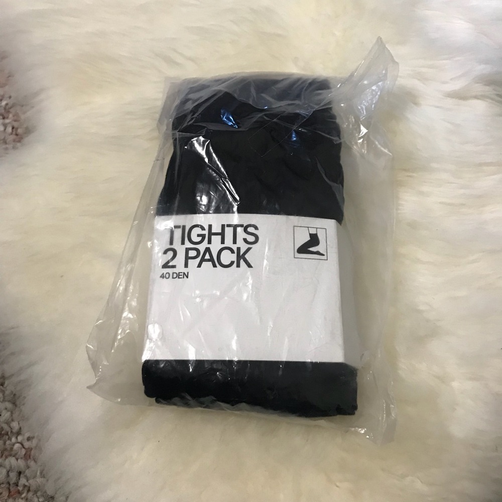 H&M 40 Den tights 2 pack size Small NEW